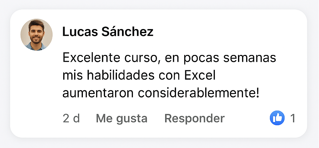 Comentario real en redes sociales